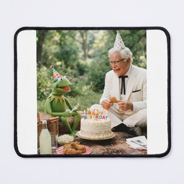 Item preview, Colonel sanders kermit the frog elmo grover miss piggy meme memes funny parody birthday christmas designed and sold by CheeseBlueprint.