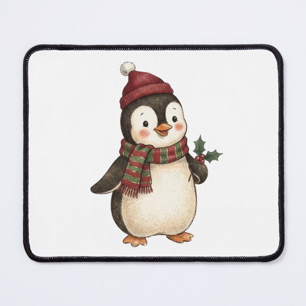 Item preview, Vintage Christmas Penguin with Santa Hat  designed and sold by SOUFIANE1991.