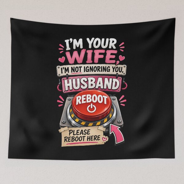 Item preview, Not Ignoring You Please Reboot Me - Fun Husband Wife Reboot Button designed and sold by Genius Geek.