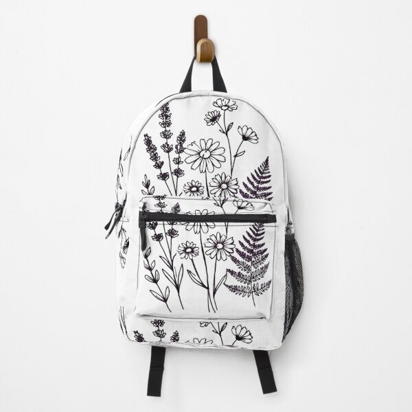 Item preview, Wildflower and Fern Botanical Line Art designed and sold by Rama KLK.