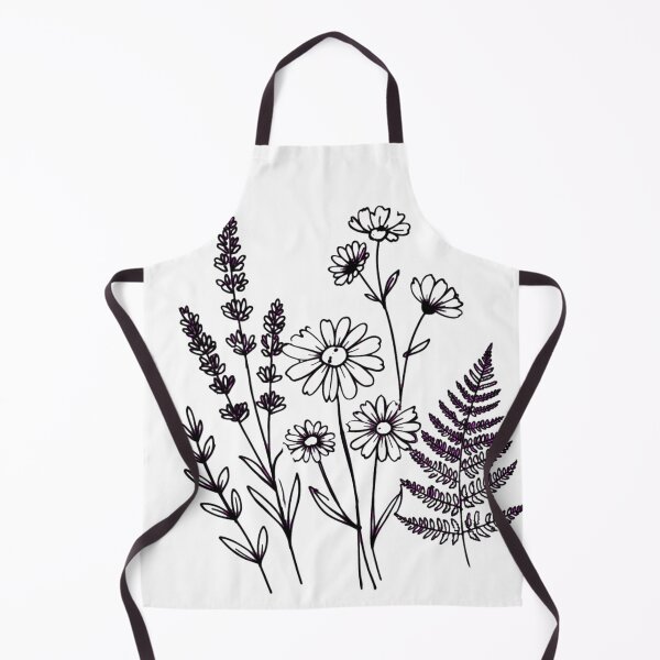 Item preview, Wildflower and Fern Botanical Line Art designed and sold by Rama KLK.