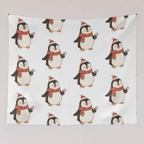 Item preview,  Vintage Christmas Penguin with Santa Hat  designed and sold by SOUFIANE1991.