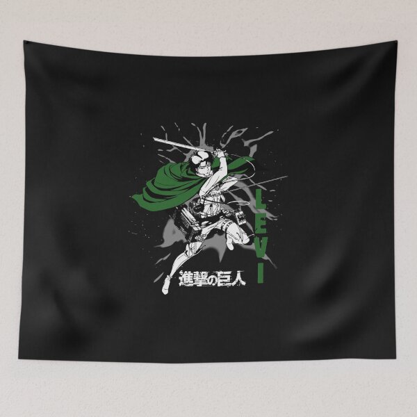 Item preview, AO Titan Levi Swirls Attack Pose and Logo Anime Long Sleeve designed and sold by SusanaElls.