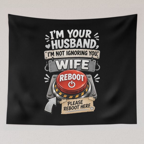 Item preview, Copy of I'm Not Ignoring You Please Reboot Me - Fun Husband Wife Reboot Button designed and sold by Genius Geek.