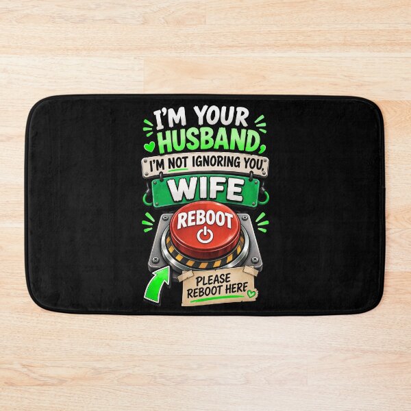 Item preview, I'm Not Ignoring You Please Reboot Me - Fun Husband Wife Reboot Button designed and sold by Genius Geek.