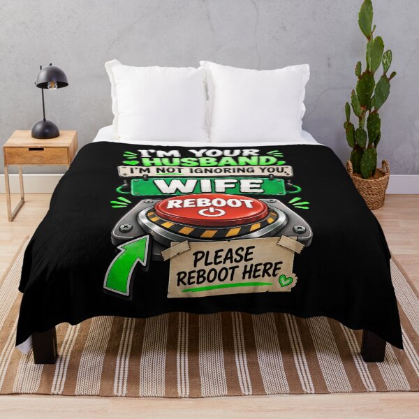 Item preview, I'm Not Ignoring You Please Reboot Me - Fun Husband Wife Reboot Button designed and sold by Genius Geek.