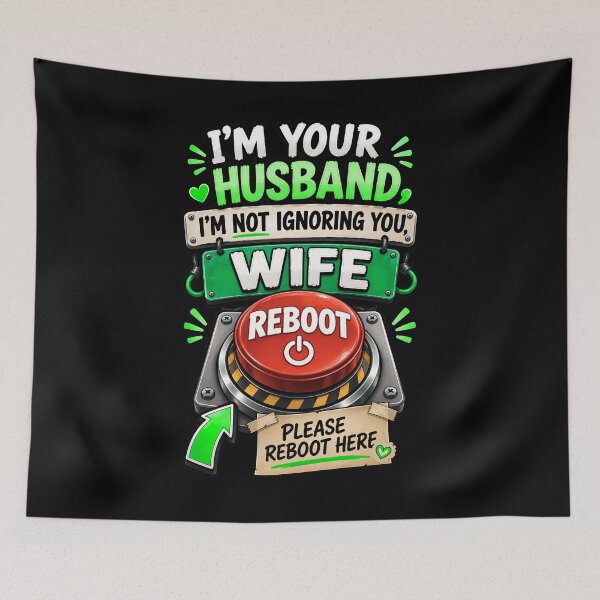 Item preview, I'm Not Ignoring You Please Reboot Me - Fun Husband Wife Reboot Button designed and sold by Genius Geek.