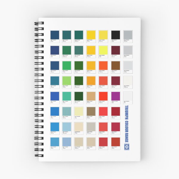 Item preview, British Leyland Triumph 1970's colour chart print designed and sold by RJWautographics.
