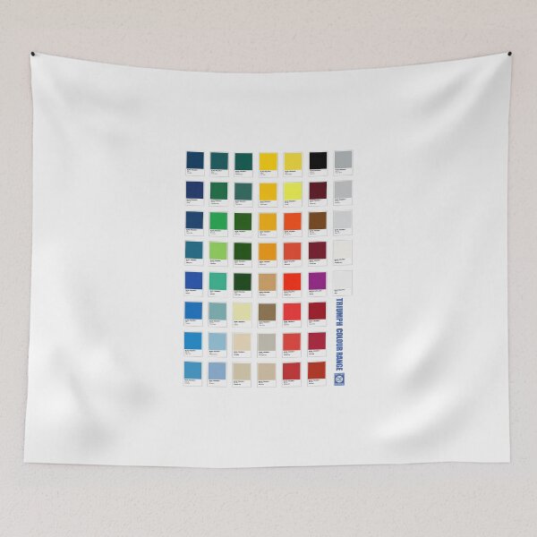 Item preview, British Leyland Triumph 1970's colour chart print designed and sold by RJWautographics.