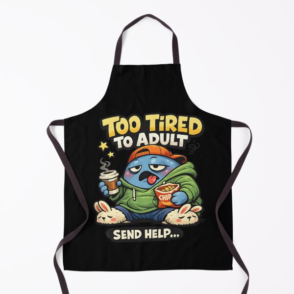 Item preview, Too Tired To Adult Send Help Funny Lazy Coffee Snacker designed and sold by MCV-Designs.