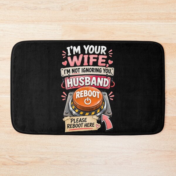 Item preview, I'm Not Ignoring You Please Reboot Me - Fun Husband Wife Reboot Button designed and sold by Genius Geek.