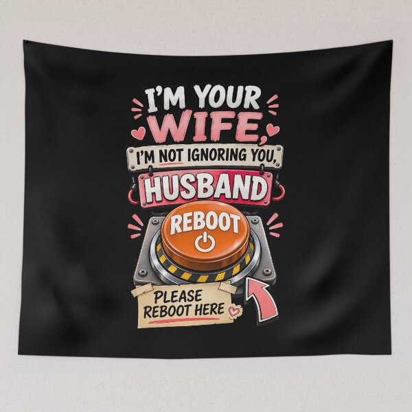 Item preview, I'm Not Ignoring You Please Reboot Me - Fun Husband Wife Reboot Button designed and sold by Genius Geek.