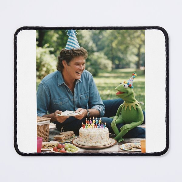 Item preview, David hasselhoff kermit the frog elmo grover miss piggy meme memes funny parody birthday christmas designed and sold by CheeseBlueprint.