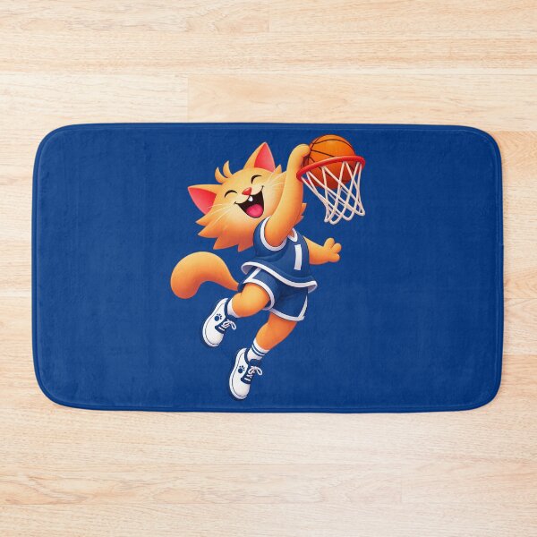 Item preview, Cute Cat Slam Dunk Basketball Cartoon designed and sold by Karamram Studio.