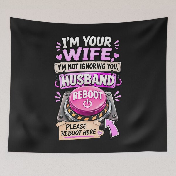 Item preview, I'm Not Ignoring You Please Reboot Me - Fun Husband Wife Reboot Button designed and sold by Genius Geek.