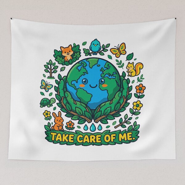 Item preview, Take Care Of Me Earth Day Cute Animals Environment designed and sold by Nuvoro Eco Awareness.
