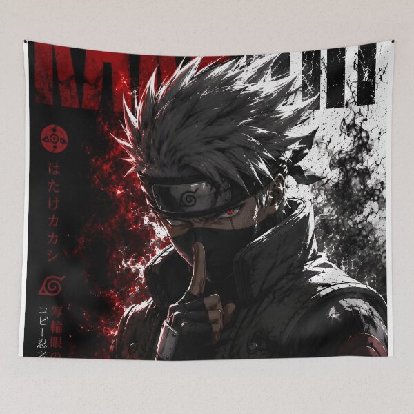 Item preview, Dark Masked Ninja Warrior – Red Black Shinobi Inspired Warrior Art designed and sold by Dyan4.