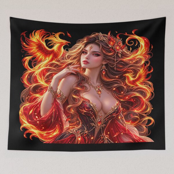 Item preview, Fire Enchantress – Goddess of Flames and Eternal Fire designed and sold by TroviTutto.