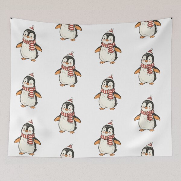Item preview,  Vintage Christmas Penguin with Santa Hat  designed and sold by SOUFIANE1991.