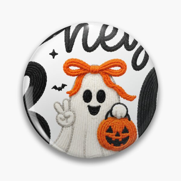 Item preview, Hey Boo Crochet Ghost – Cute Halloween Design designed and sold by BackTWO.