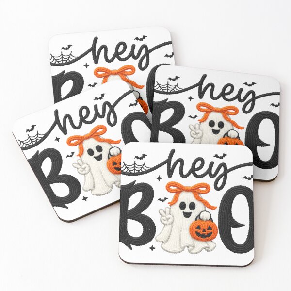 Item preview, Hey Boo Crochet Ghost – Cute Halloween Design designed and sold by BackTWO.