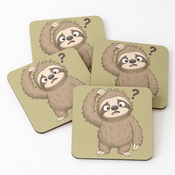 Item preview, Confused sloth – question mark motif designed and sold by design-rebell.