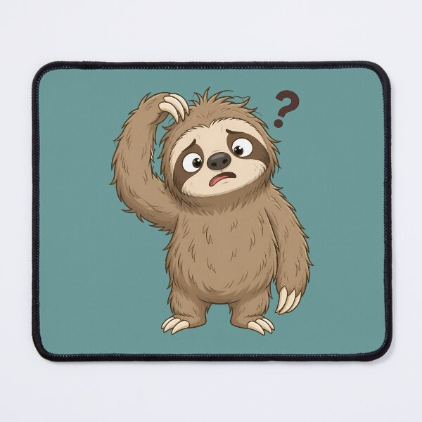 Item preview, Confused sloth – question mark motif designed and sold by design-rebell.