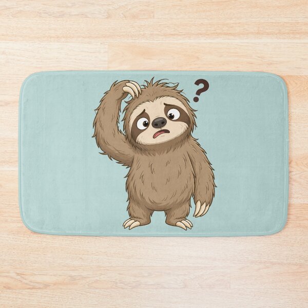 Item preview, Confused sloth – question mark motif designed and sold by design-rebell.