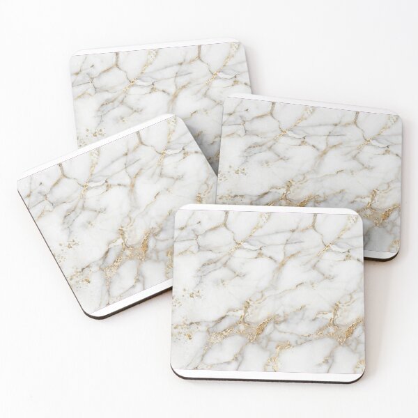 Item preview, White and Gold Marble Texture designed and sold by Rama KLK.