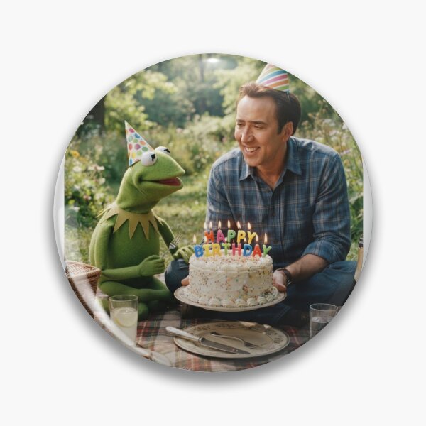 Item preview, Nicolas cage kermit the frog elmo grover miss piggy meme memes funny parody birthday christmas  designed and sold by CheeseBlueprint.