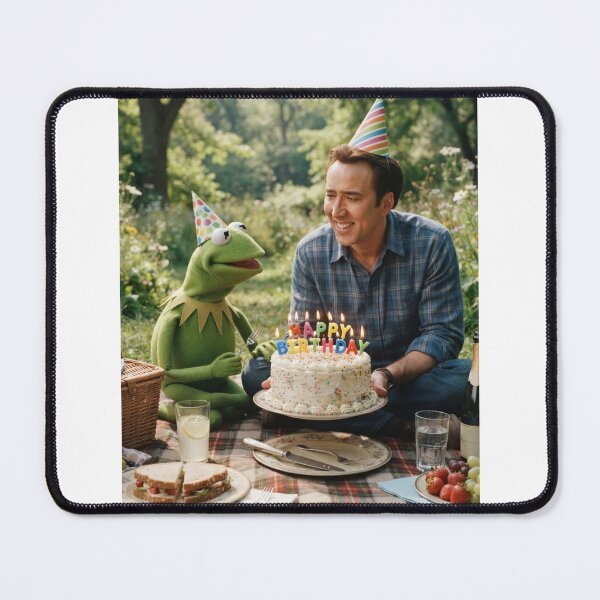 Item preview, Nicolas cage kermit the frog elmo grover miss piggy meme memes funny parody birthday christmas designed and sold by CheeseBlueprint.