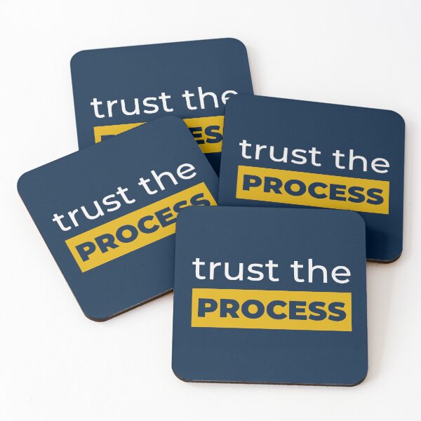 Item preview, Trust The Process - Bold Retro Highlight Box (Mustard Yellow) designed and sold by RetroNeon.