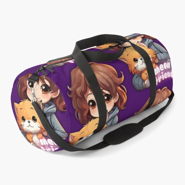 Item preview, Cute Anime Girl with Ginger Cat Meow Friend designed and sold by unboxedbyJuls.