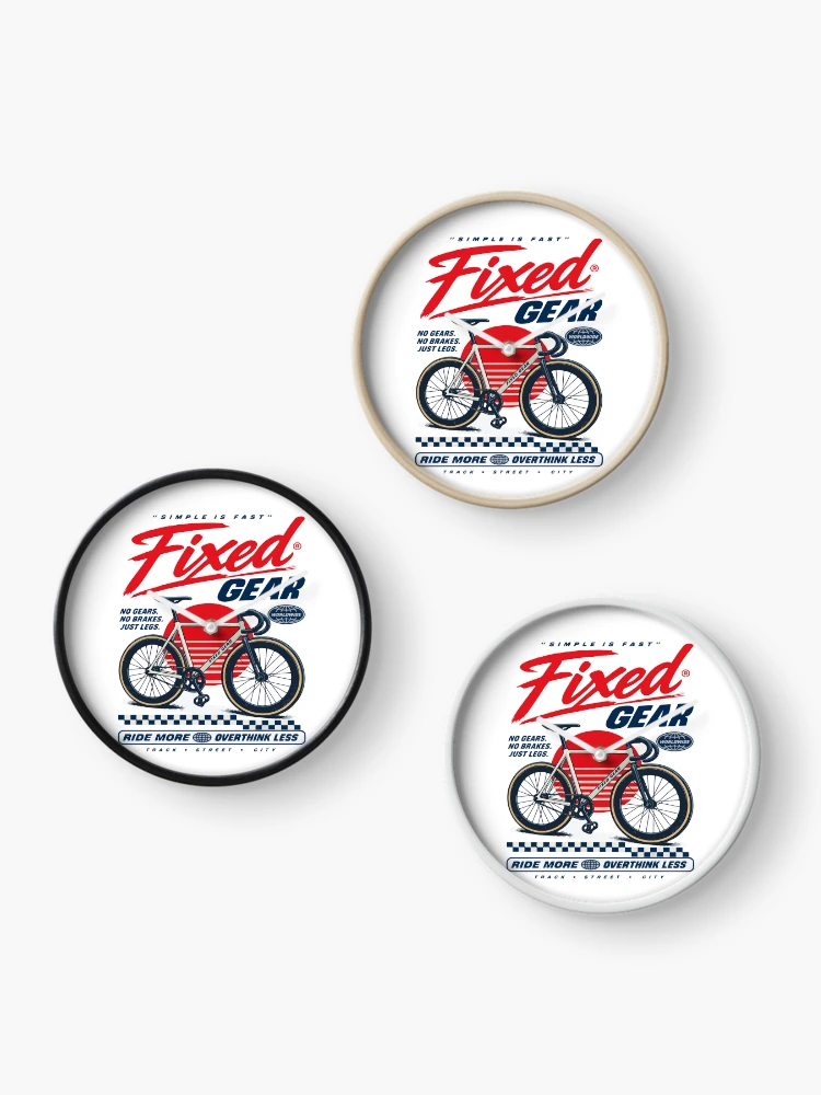 Thumbnail 3 of 4, Clock, Fixed Gear designed and sold by TheYeahStore.