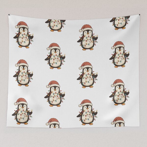 Item preview,  Vintage Christmas Penguin with Santa Hat  designed and sold by SOUFIANE1991.
