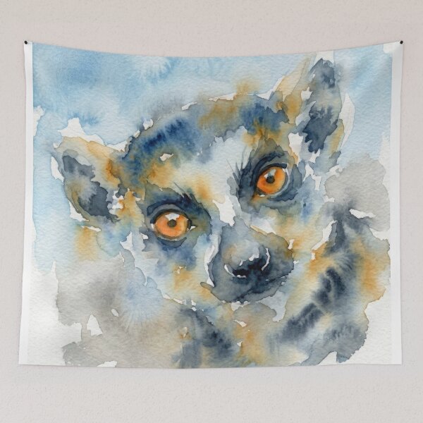 Item preview, Lemur Front Facing, Glowing Orange Eyes designed and sold by caracatita75.