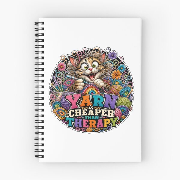 Item preview, Yarn Is Cheaper Than Therapy Funny Cat designed and sold by Wilcox PhotoArt.