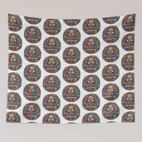 Item preview, Yarn Is Cheaper Than Therapy Funny Cat designed and sold by Wilcox PhotoArt.