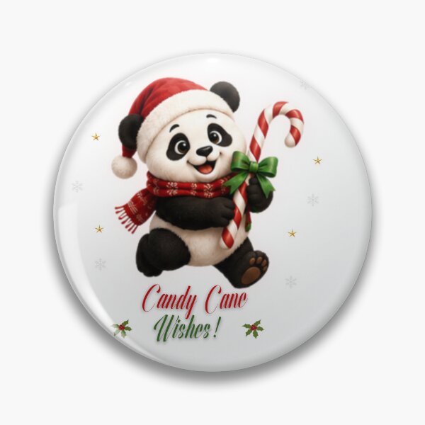 Item preview, Cute Santa Panda Candy Cane Wishes designed and sold by EnginerdStudio.