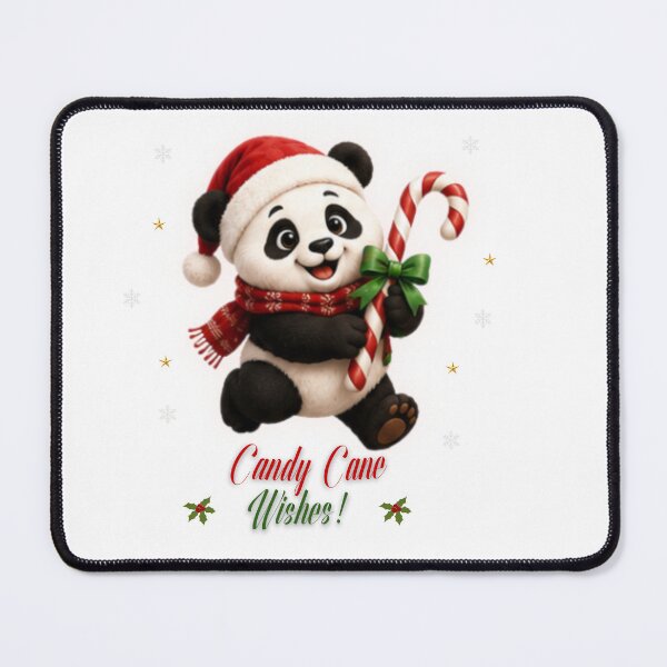 Item preview, Cute Santa Panda Candy Cane Wishes designed and sold by EnginerdStudio.