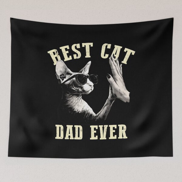 Item preview, Best Cat Dad Ever Sphynx Cat High Five designed and sold by Dmo3HarkoArt.