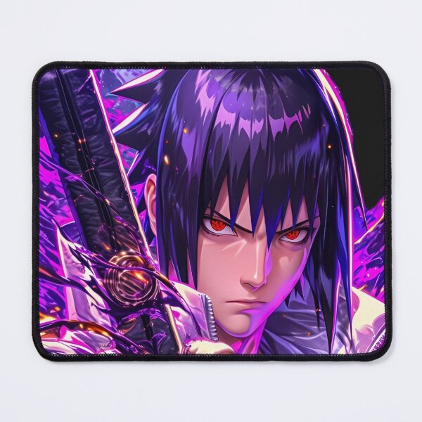Item preview, Purple Shadow Swordsman – Dark Anime Inspired Warrior Neon Fantasy Art designed and sold by Dyan4.
