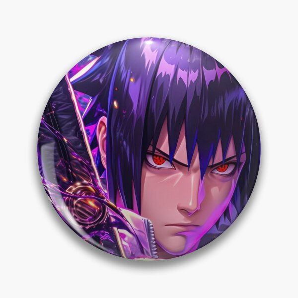 Item preview, Purple Shadow Swordsman – Dark Anime Inspired Warrior Neon Fantasy Art designed and sold by Dyan4.