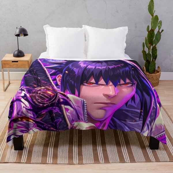 Item preview, Purple Shadow Swordsman – Dark Anime Inspired Warrior Neon Fantasy Art designed and sold by Dyan4.