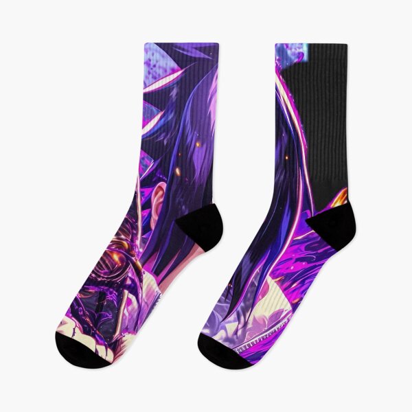 Item preview, Purple Shadow Swordsman – Dark Anime Inspired Warrior Neon Fantasy Art designed and sold by Dyan4.
