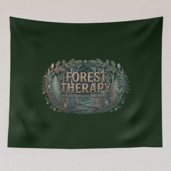 Item preview, Forest Therapy | Unplug Breathe Reconnect designed and sold by Amr Darwish Graphic designer.