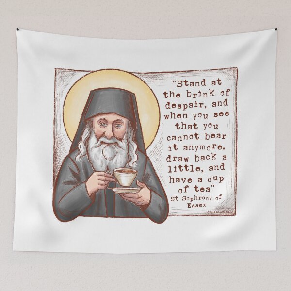 Item preview, Tea with St Sophrony designed and sold by ikonographics.