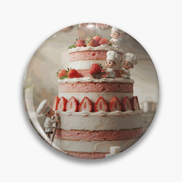Item preview, Happy 3 Months Strawberry Cake Miniature Chefs Celebration designed and sold by MerrittLangley.