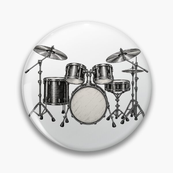 Item preview, Vintage Drum Kit | Engraved Drummer Illustration | Classic Drums  designed and sold by ZIGLWORKS.