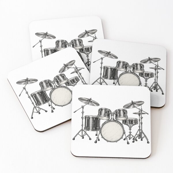Item preview, Vintage Drum Kit | Engraved Drummer Illustration | Classic Drums  designed and sold by ZIGLWORKS.